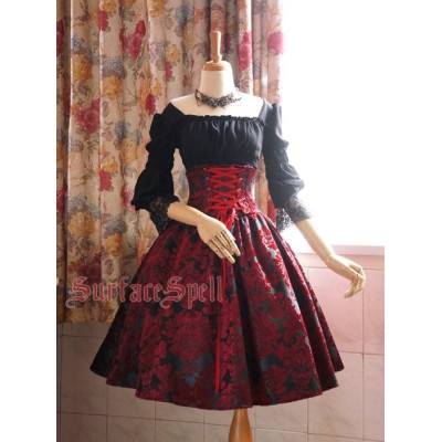 Surface Spell Gothic Lady In Darkness Jacquard Corset Skirt